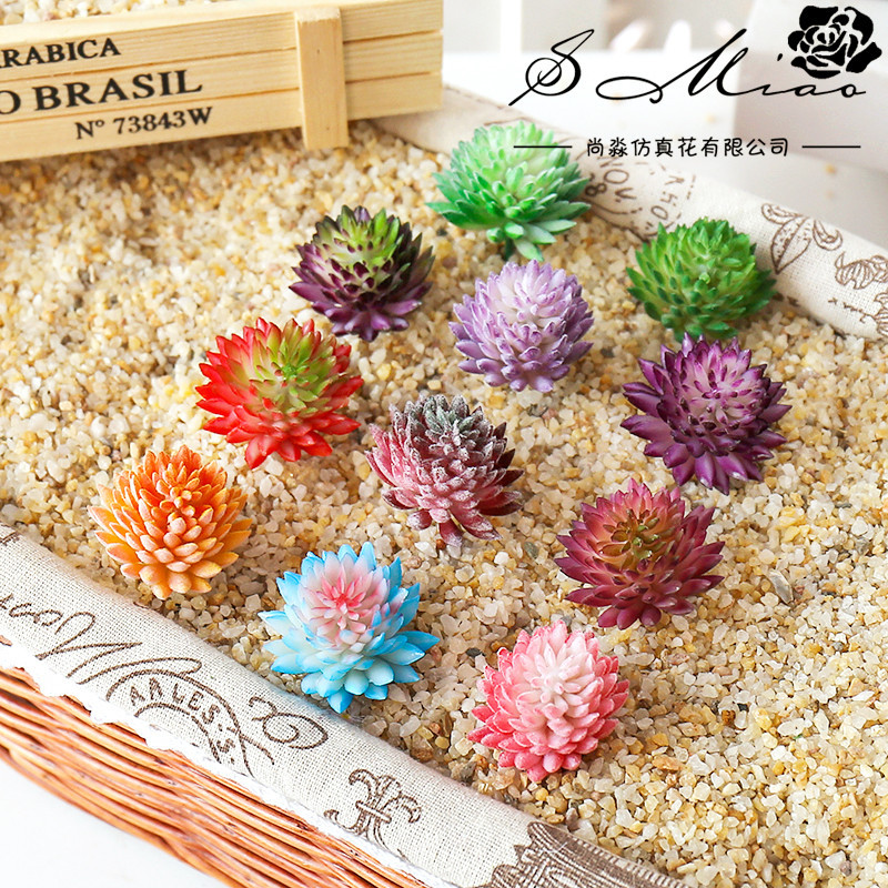 Succulent Arrangement Mini - Plantas flocadas suculentas artificiales, Mini flor