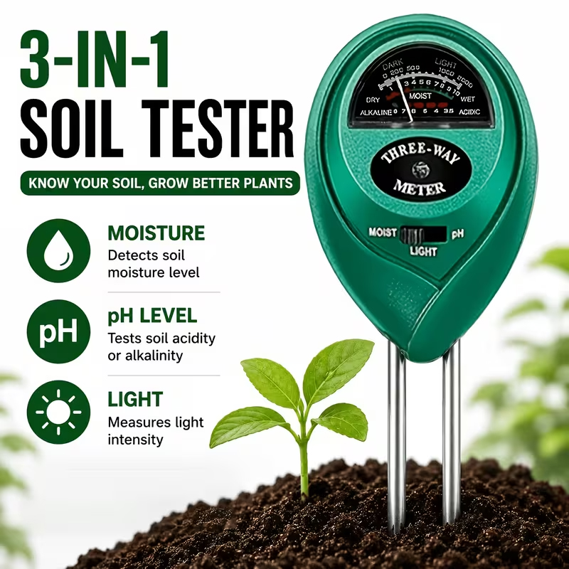 Plant Parent Tools - Medidor de Suelo 3 en 1